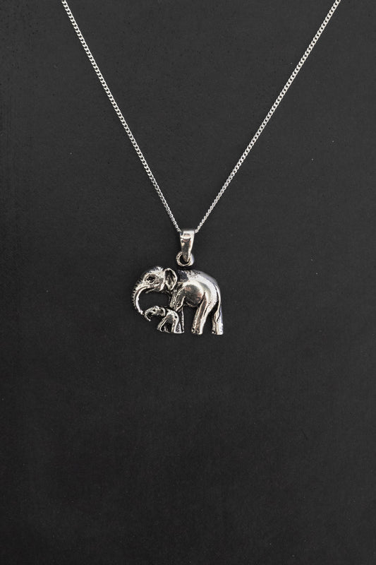 Mom and baby Elephant Pendant