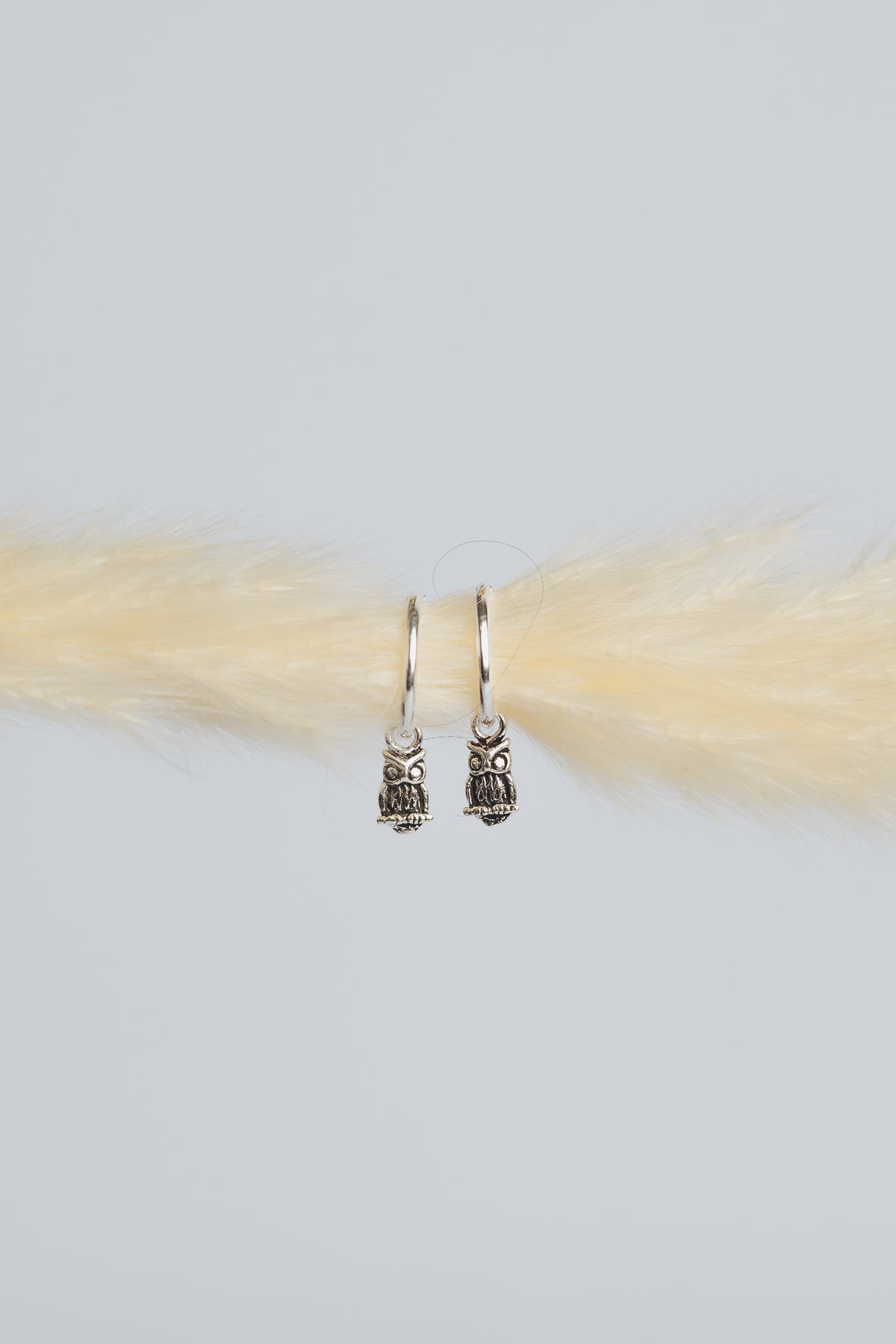 Owl Hoop Earrings
