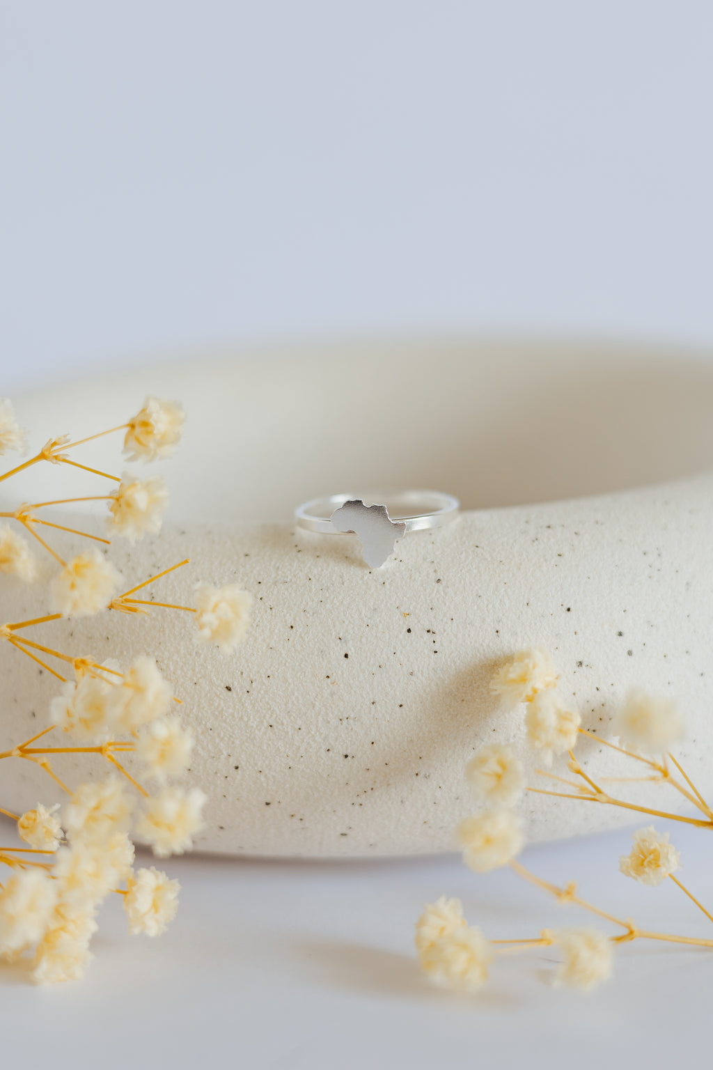 Solid Africa Map Ring