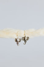 Elephant Head Hang Earrings