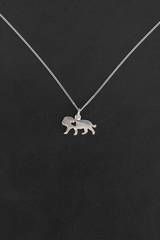 Lion Pendant with Heart Cutout