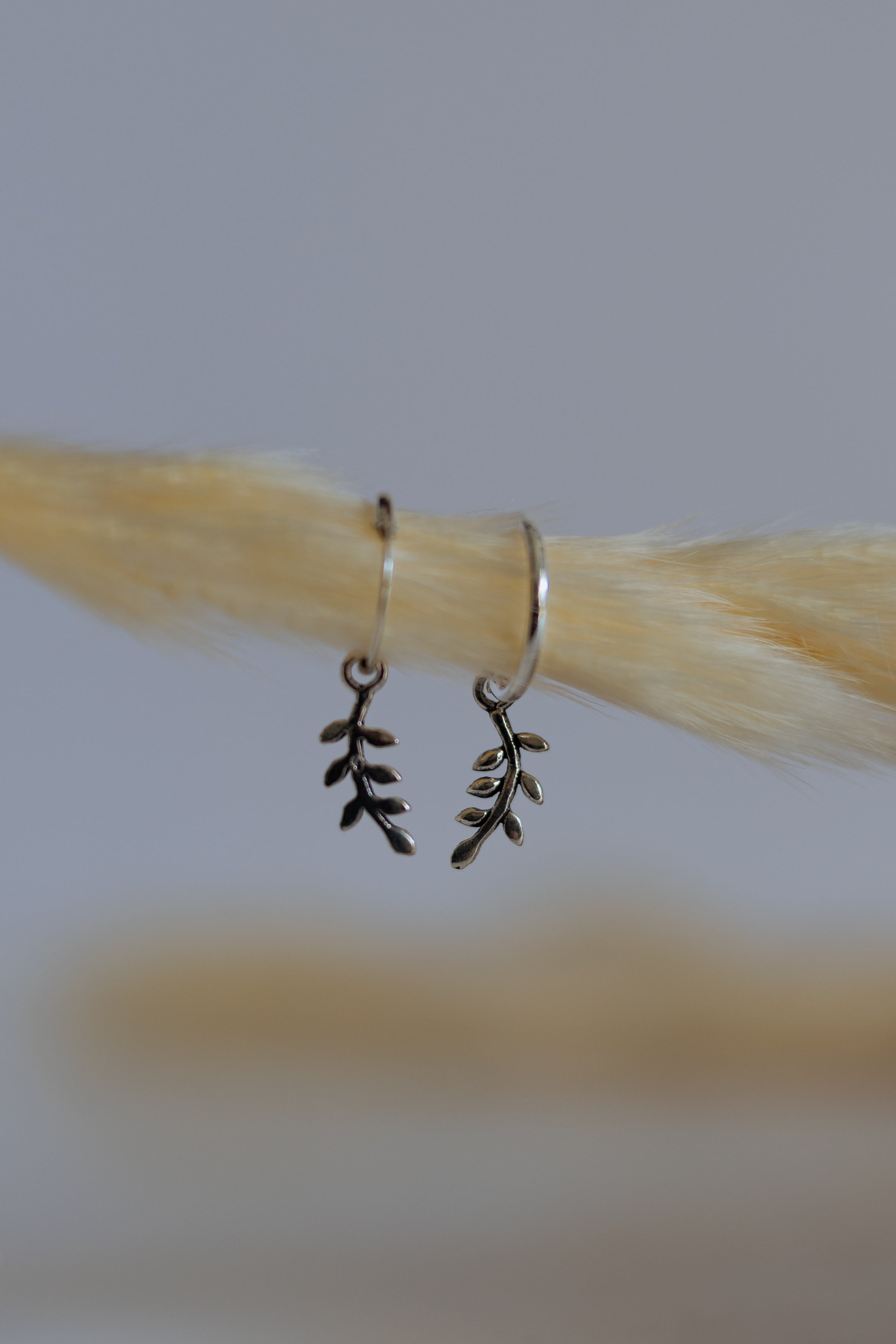 Leaf Hoop Earrings