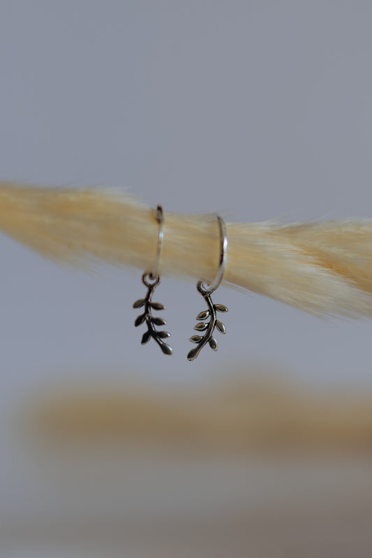 Leaf Hoop Earrings