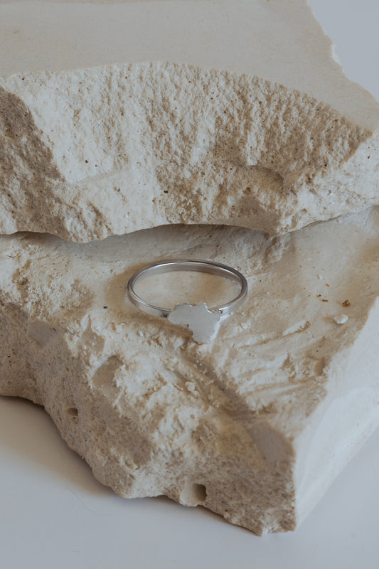 Solid Africa Map Ring