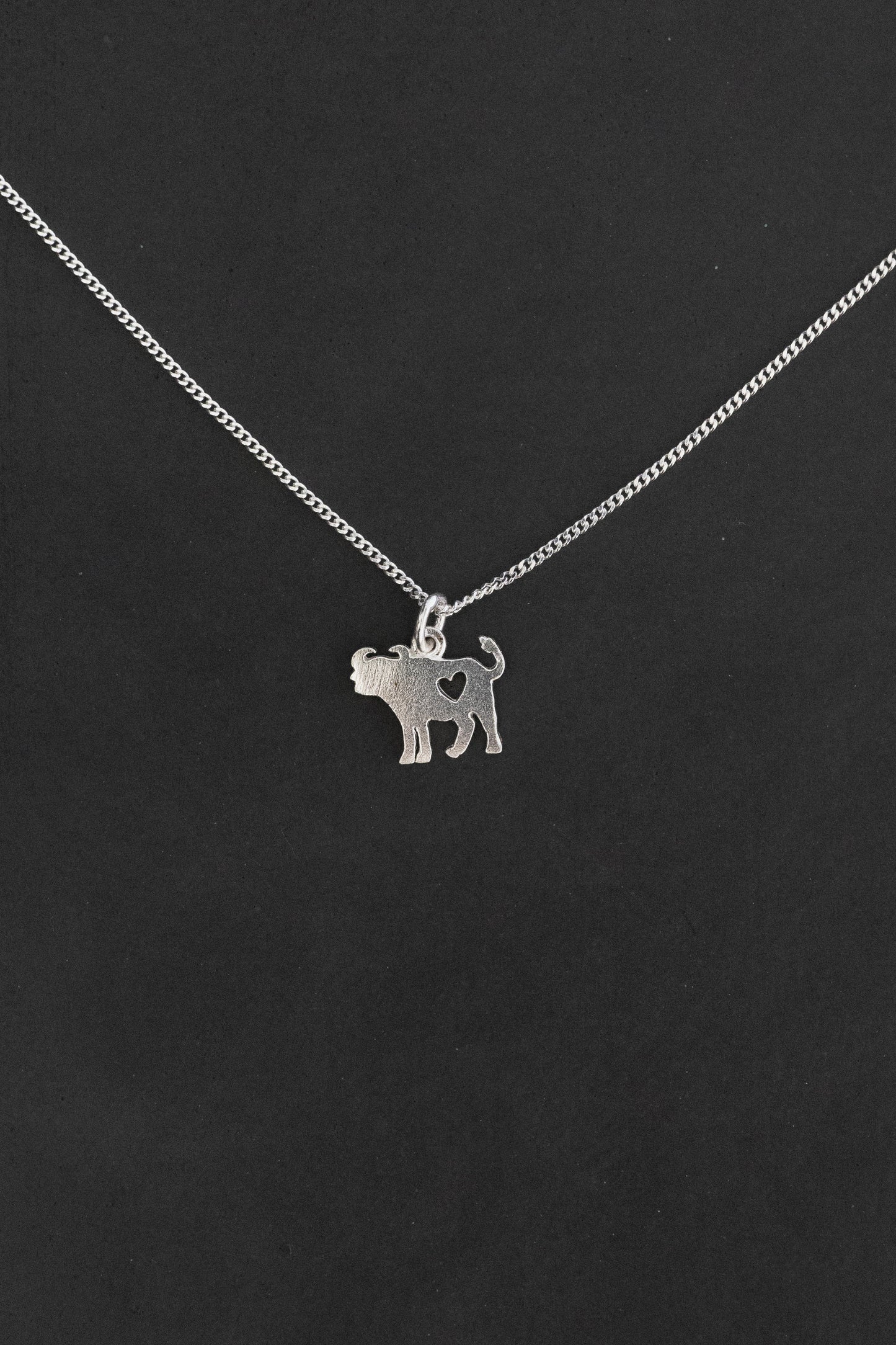 Buffalo Pendant with Heart Cutout