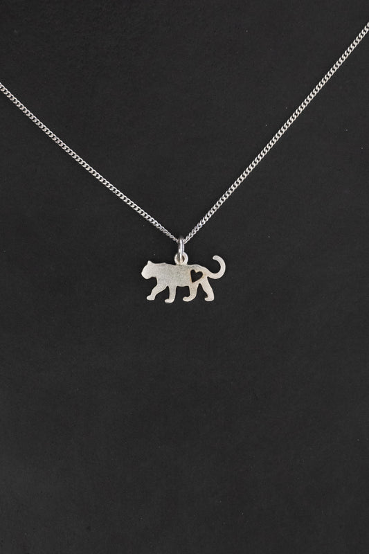 Leopard Pendant with Heart Cutout