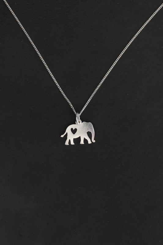 Elephant Pendant with Heart Cutout