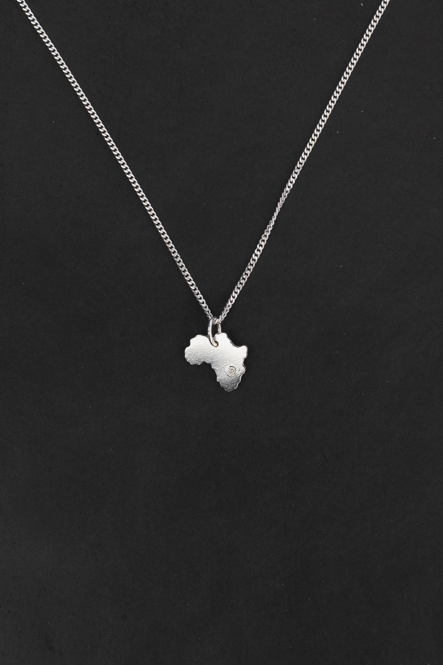 Small Solid Africa Map Pendant