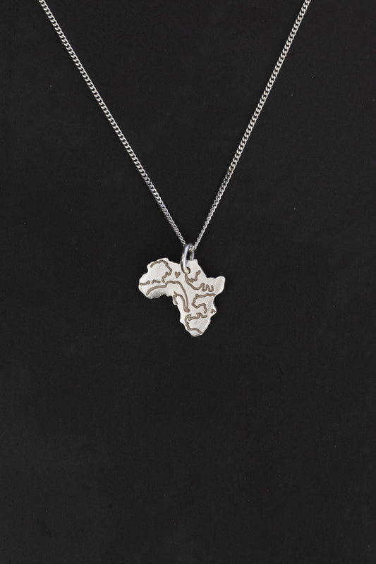 Africa Pendant Featuring Buffalo, Elephant, Leopard, Lion, Rhino Engraving