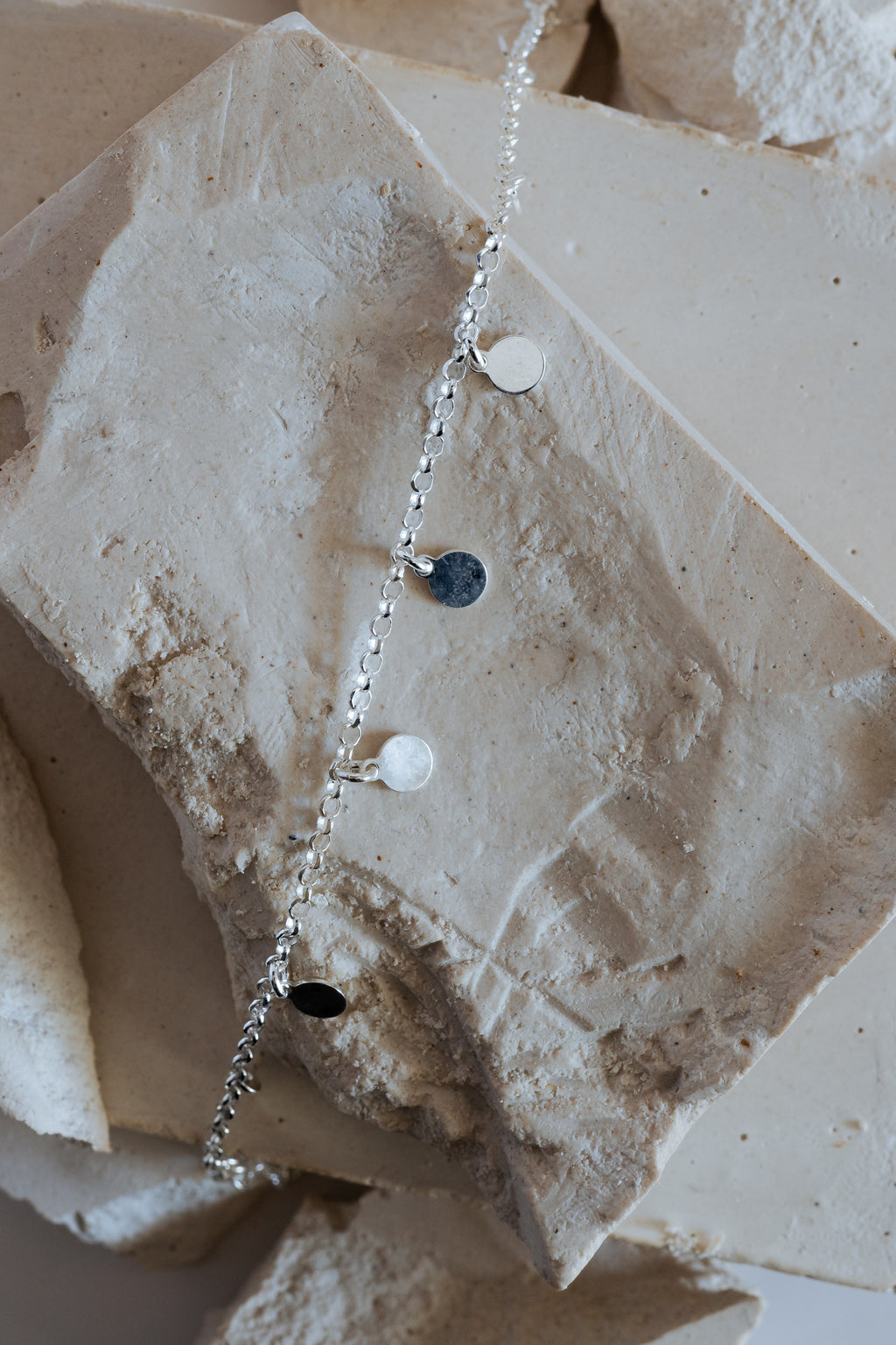 Four Flat Circle Bracelet