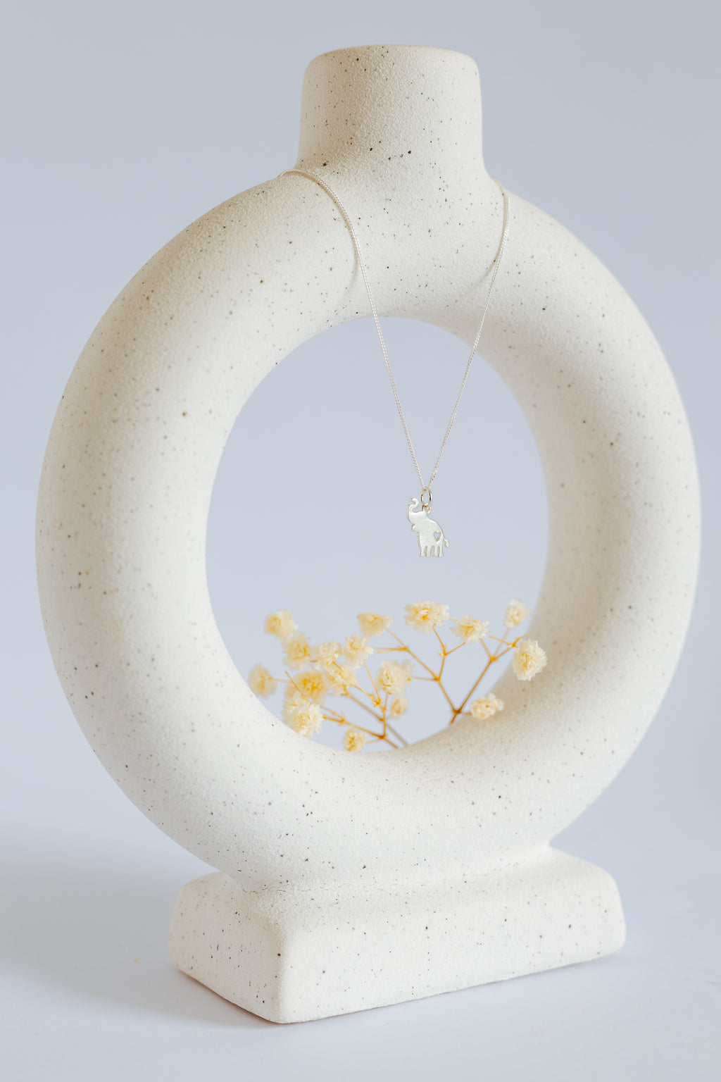 Elephant Trunk Up Pendant with Heart Cutout