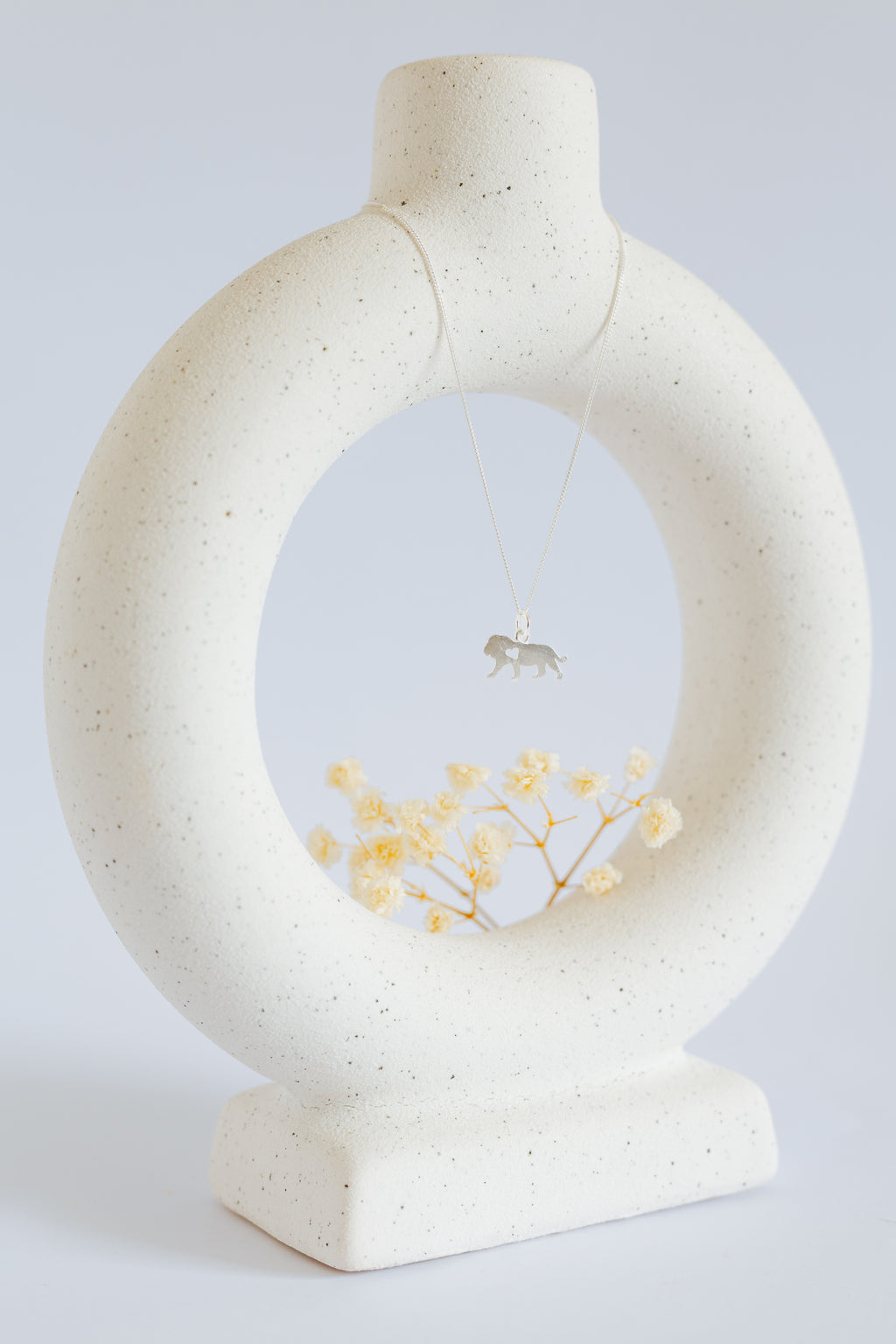 Lion Pendant with Heart Cutout