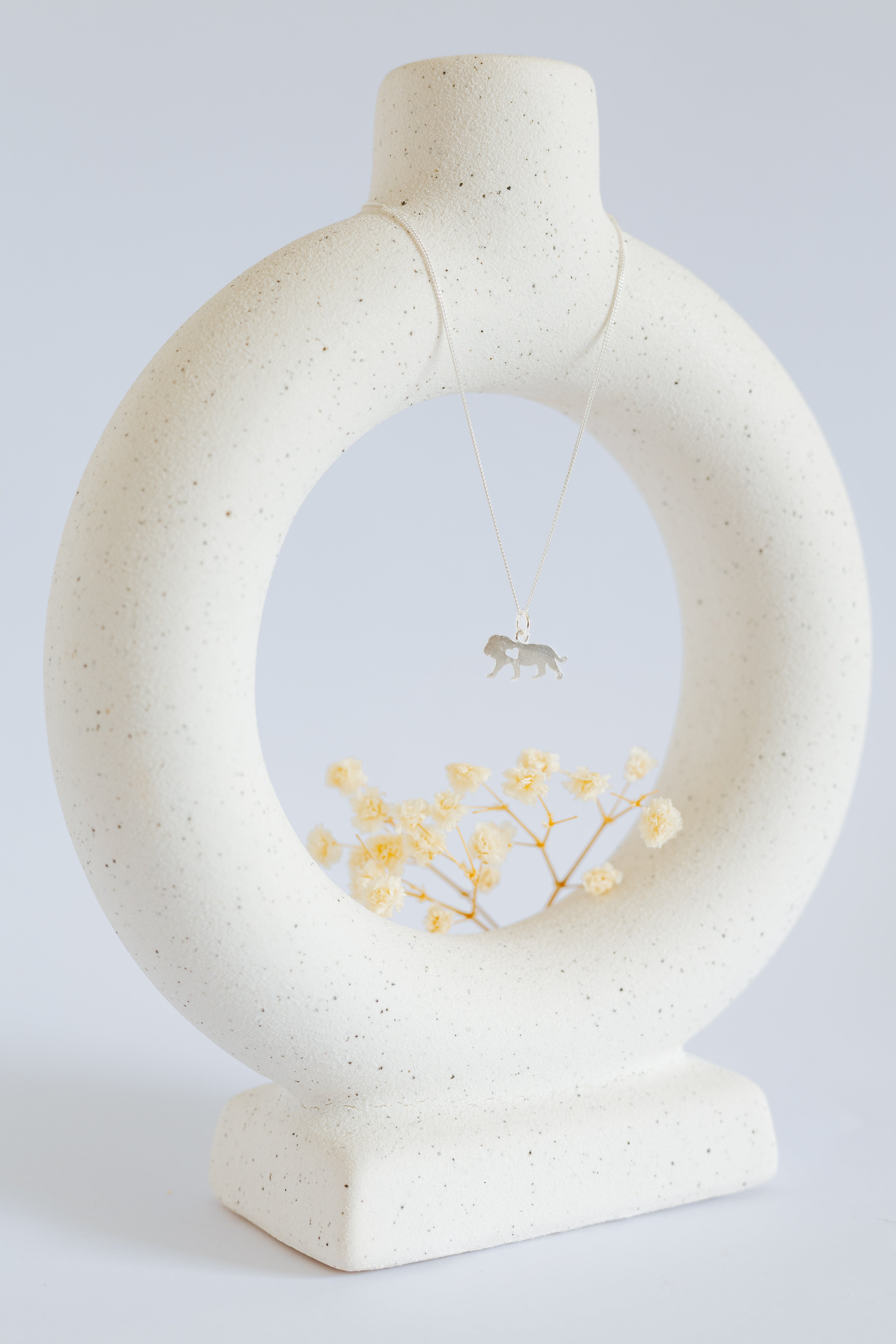 Lion Pendant with Heart Cutout