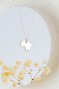 Africa Map Pendant with Heart Cutout