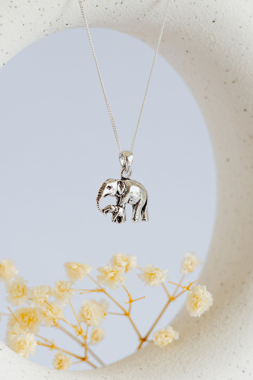 Mom and baby Elephant Pendant