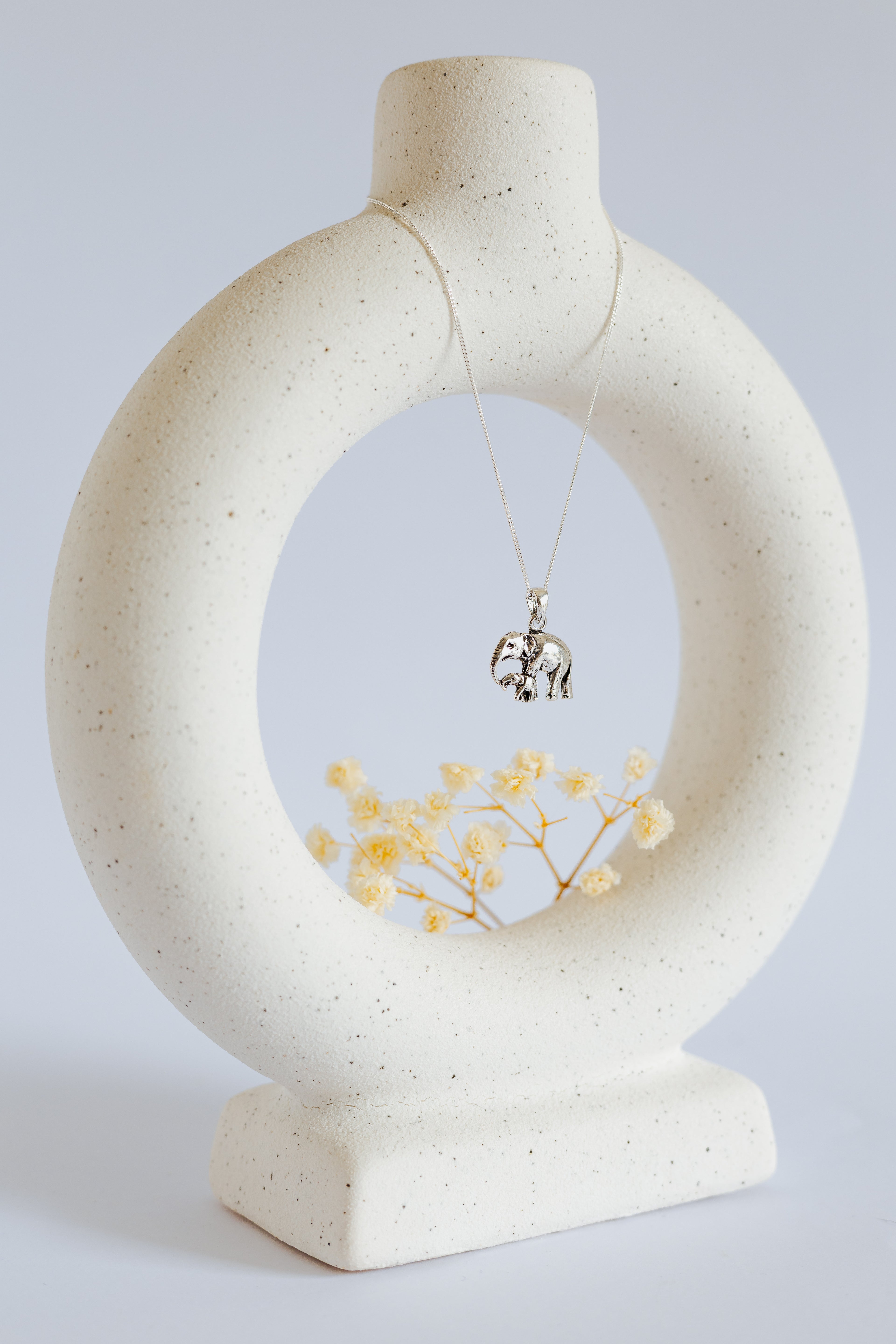 Mom and baby Elephant Pendant