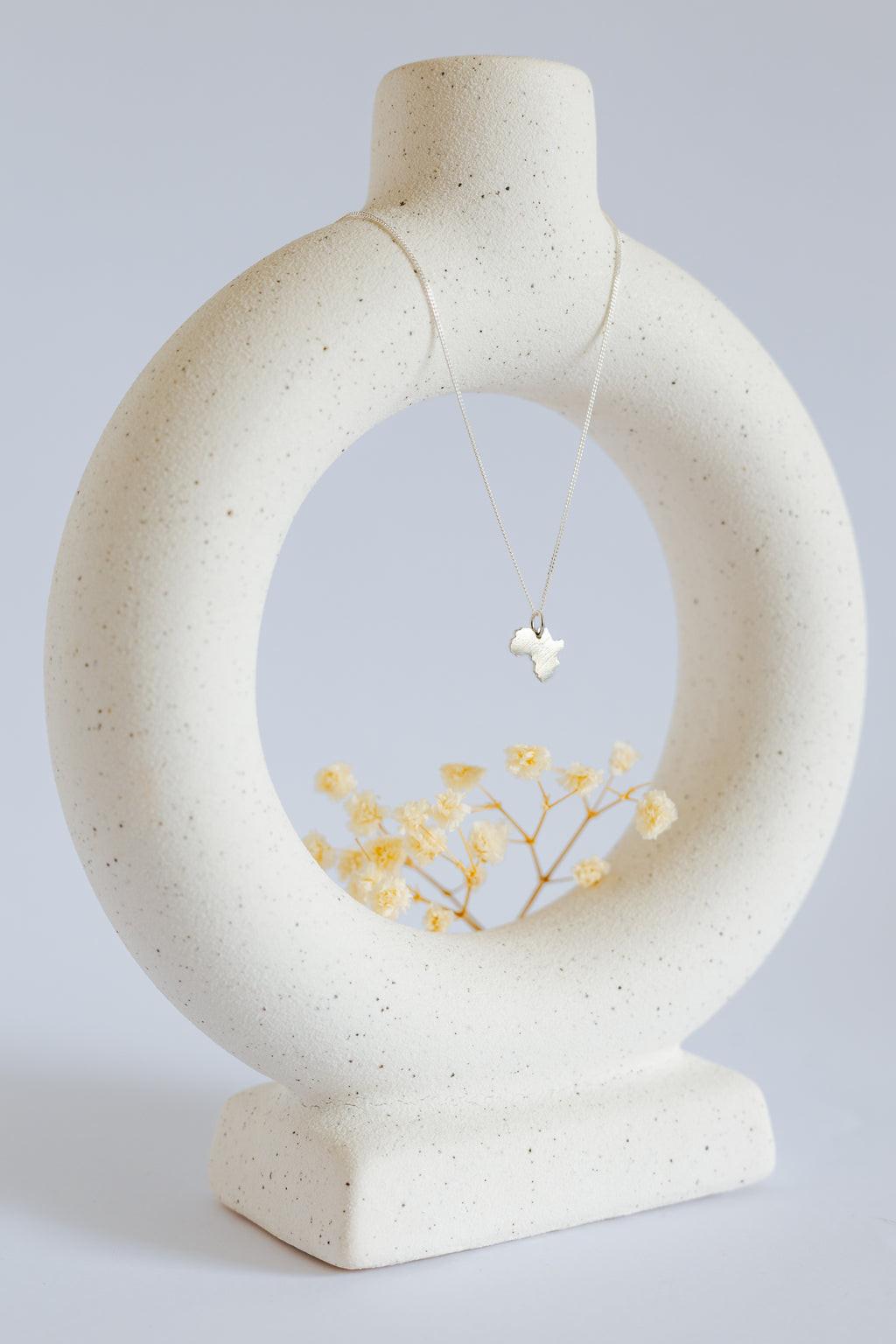 Small Solid Africa Map Pendant