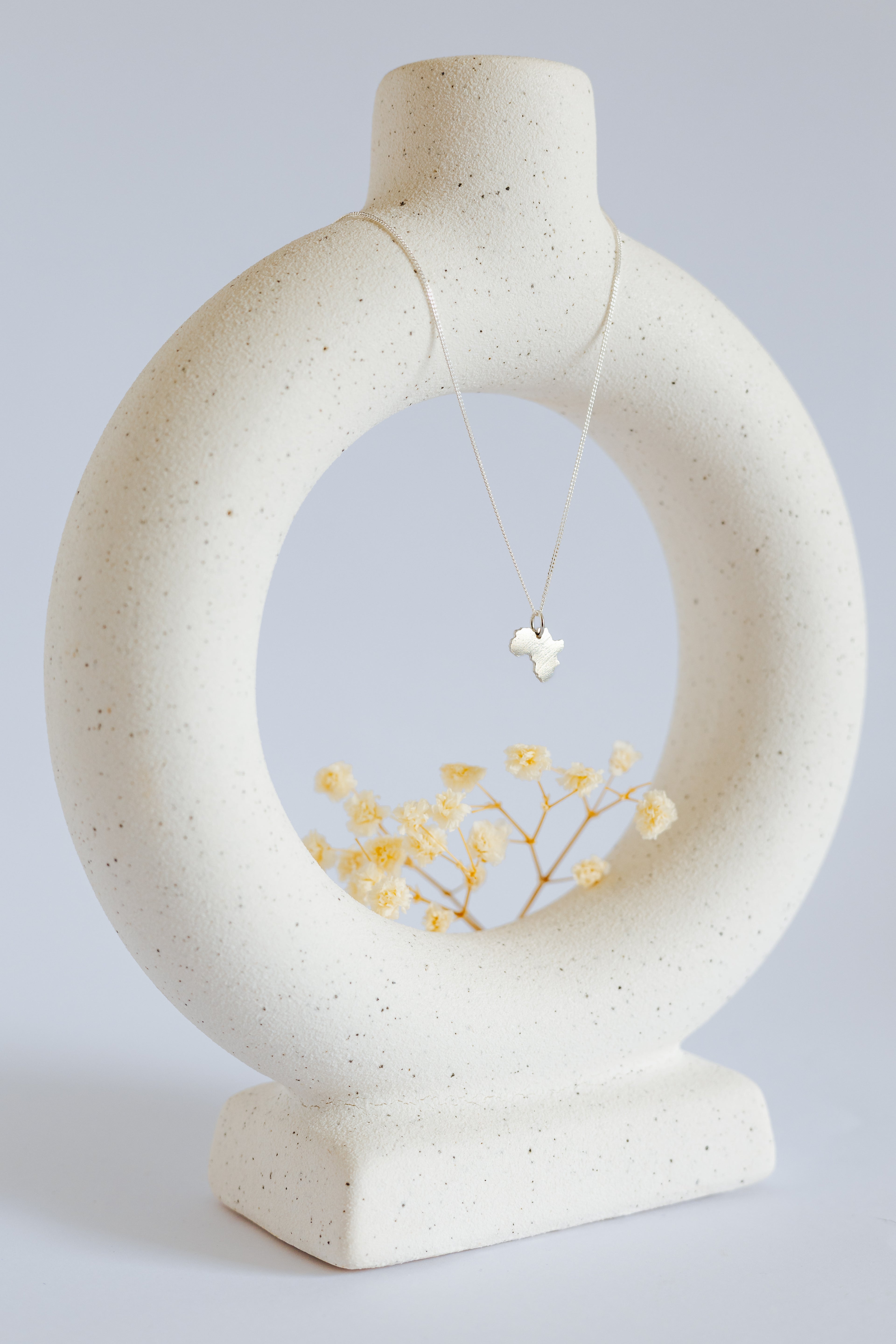 Small Solid Africa Map Pendant