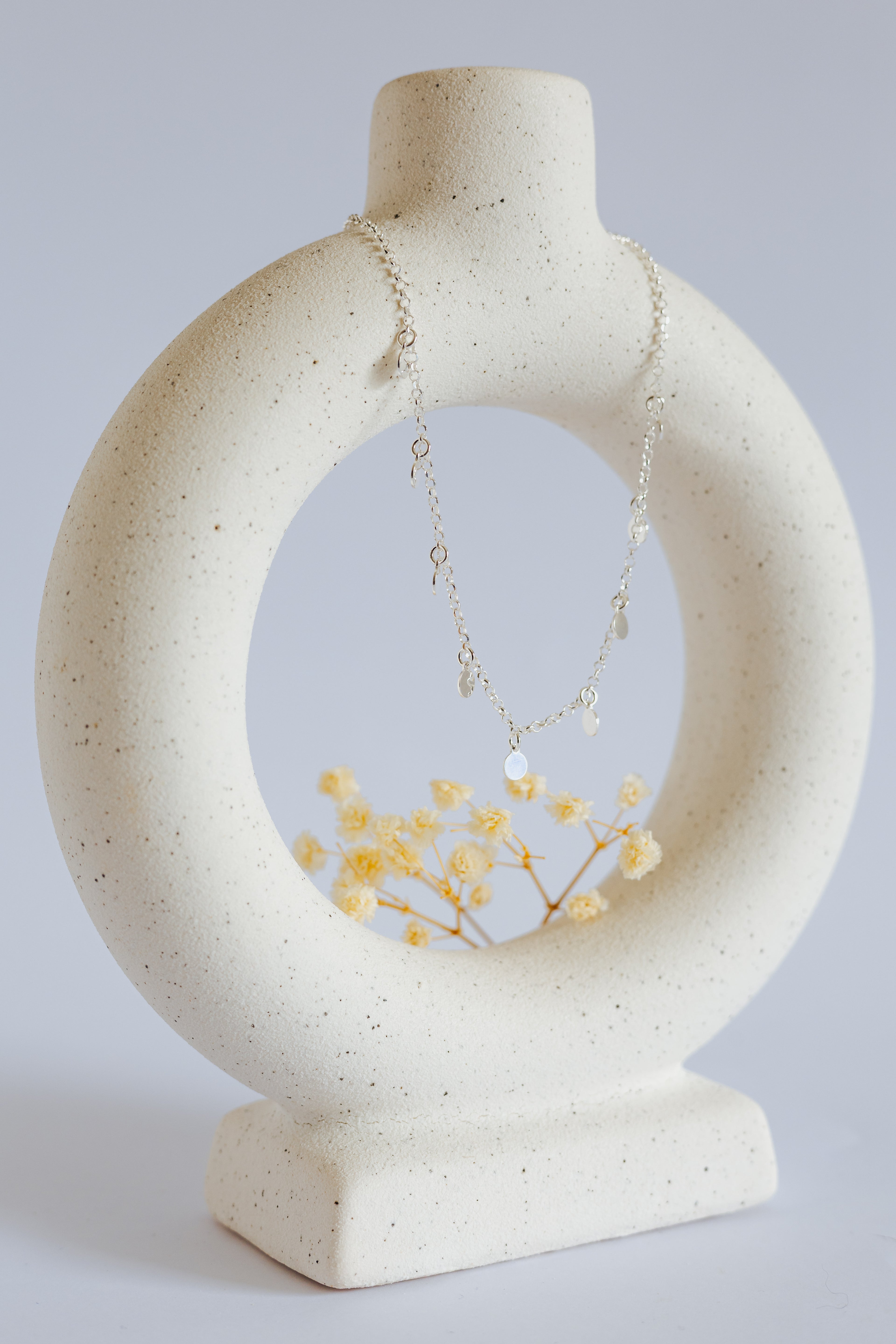 Multi Flat Circle Choker Pendant