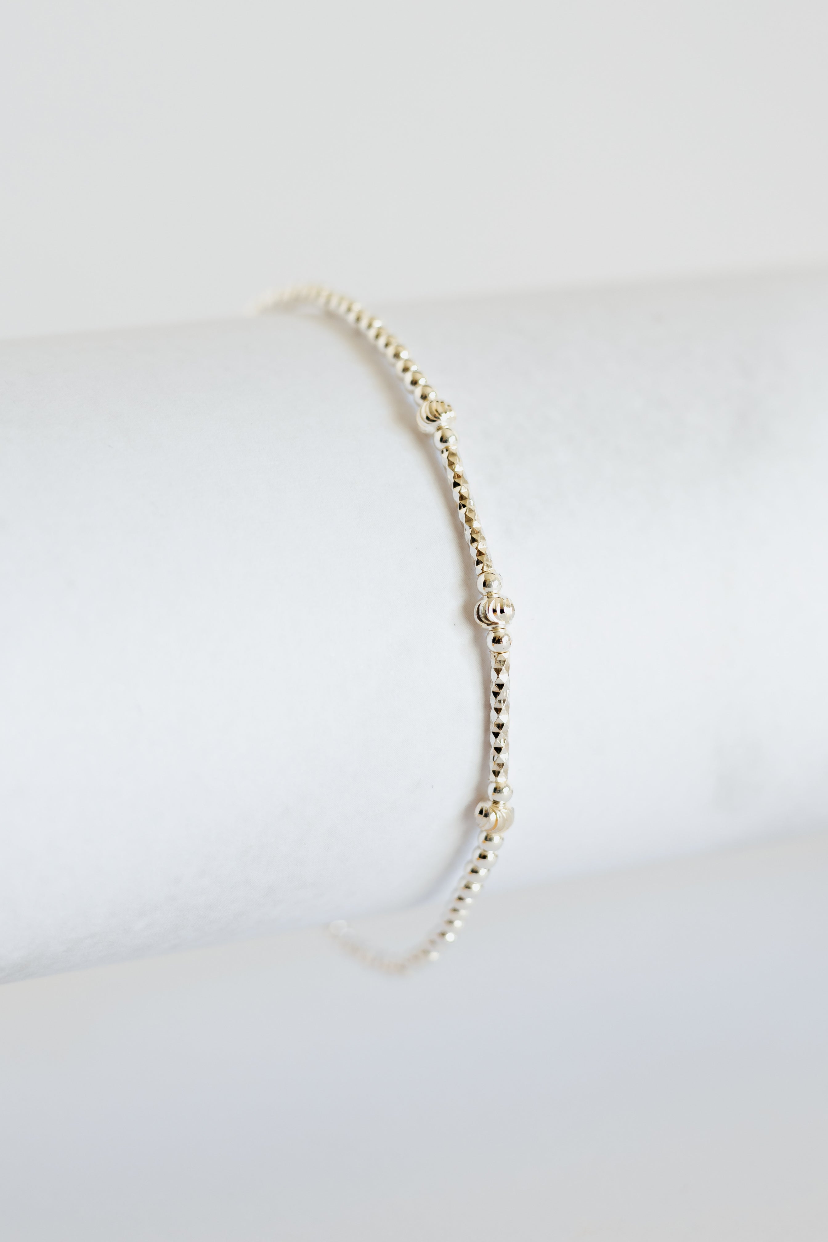 3 Ball Beaded Sterling Silver Band