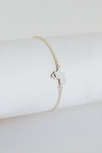 Africa Map with Heart Cutout Bracelet