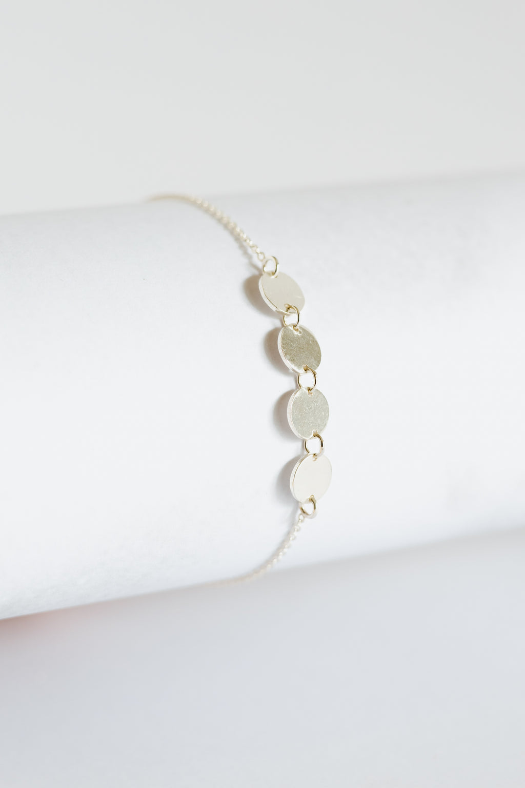 Four Flat Circle Bracelet