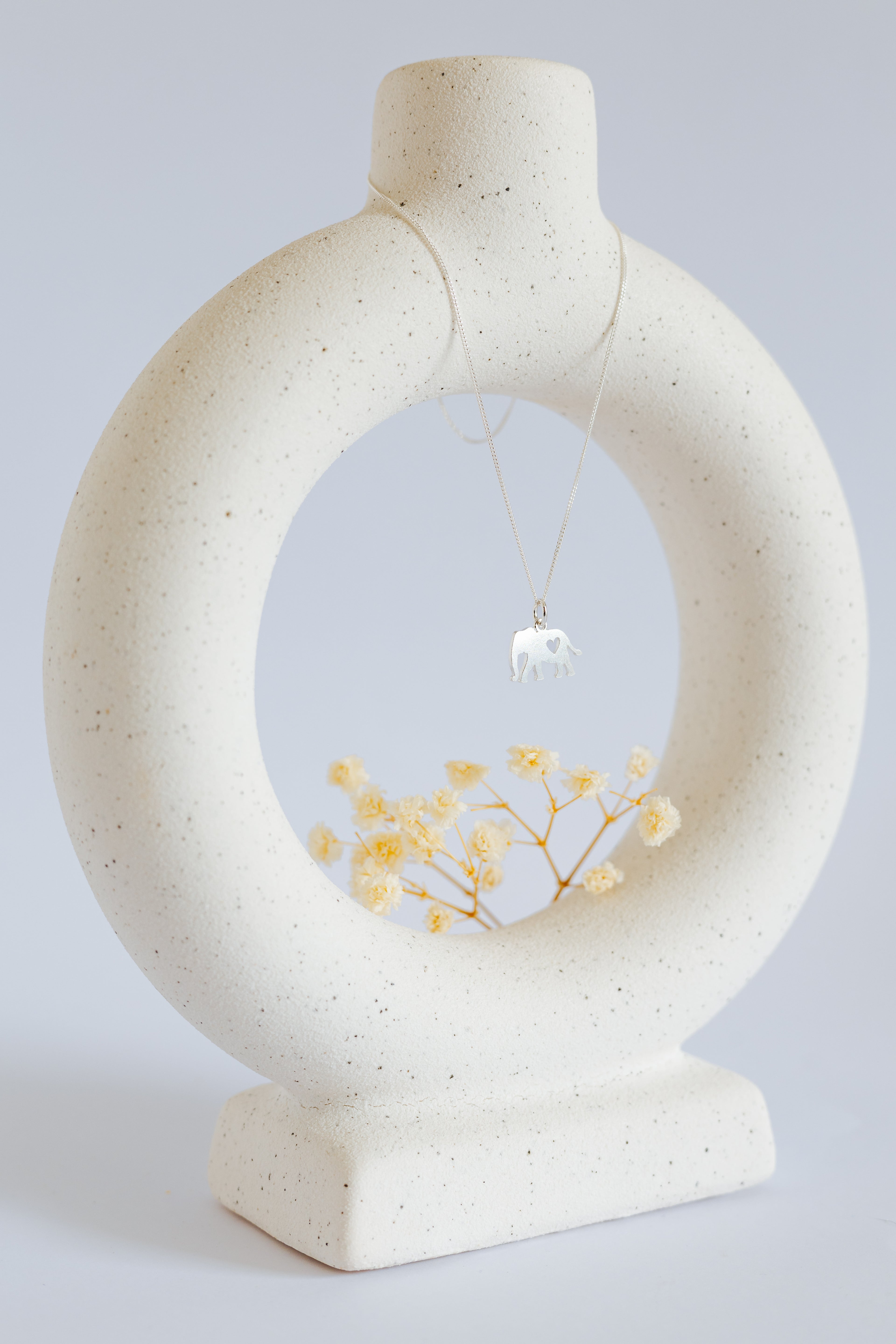 Elephant Pendant with Heart Cutout