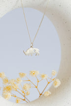 Rhino Pendant with Heart Cutout