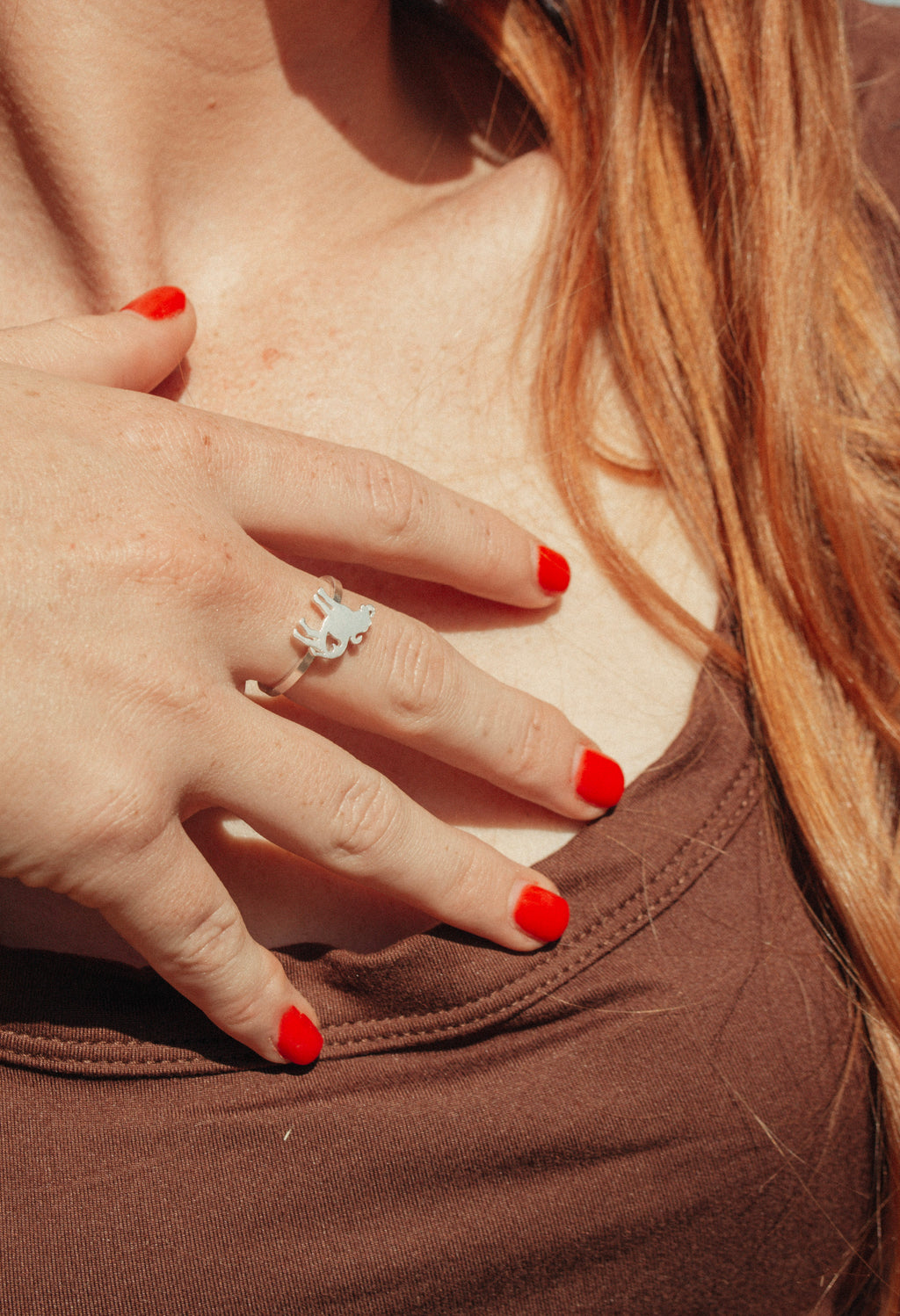 Buffalo with Heart Cutout Ring