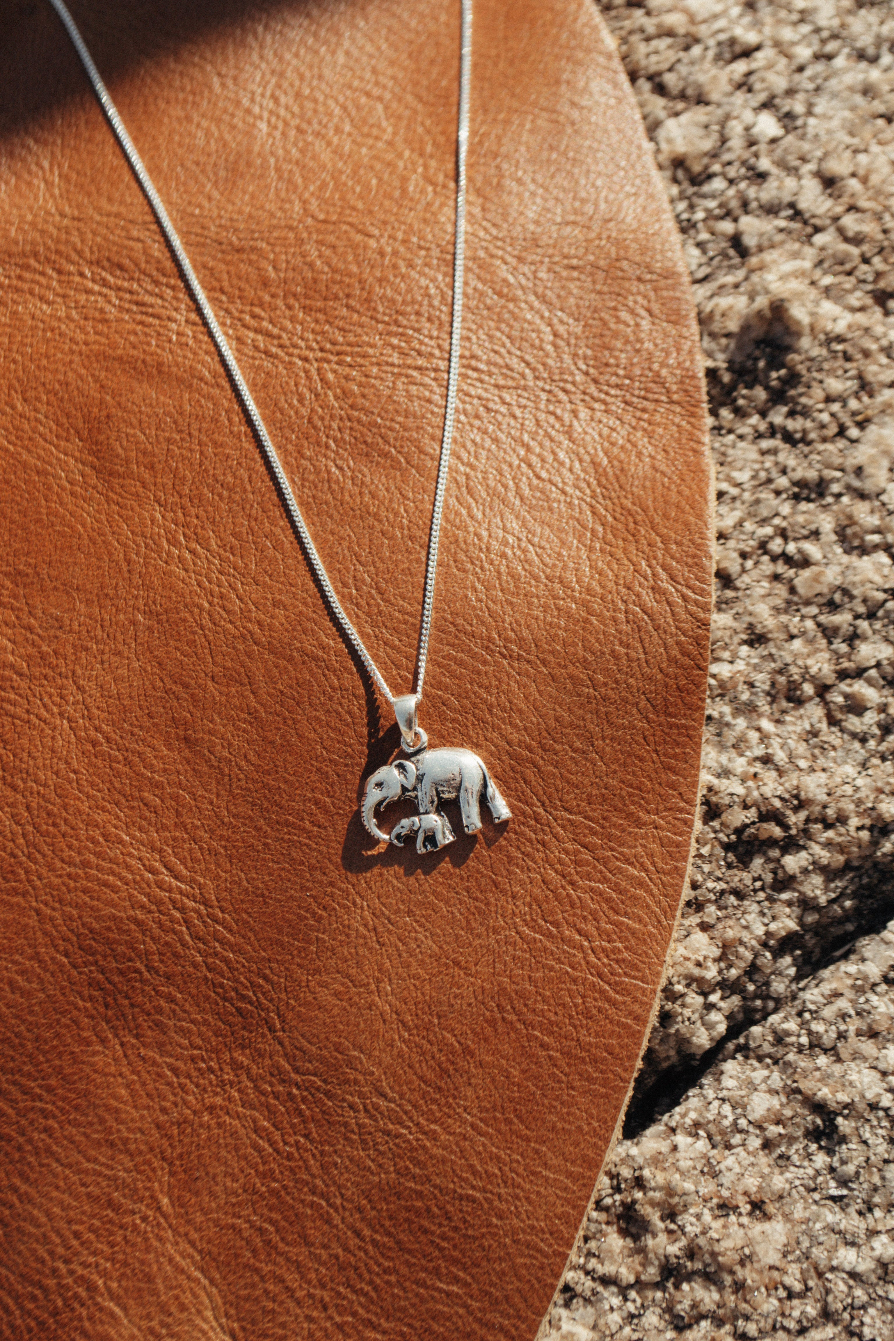 Mom and baby Elephant Pendant