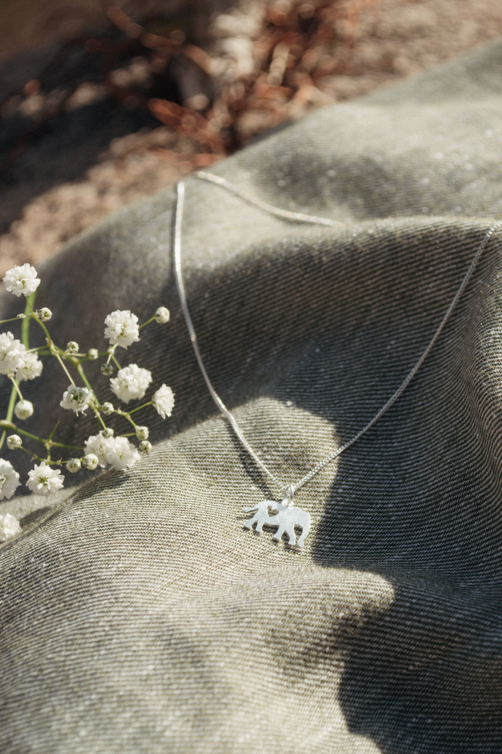 Elephant Pendant with Heart Cutout