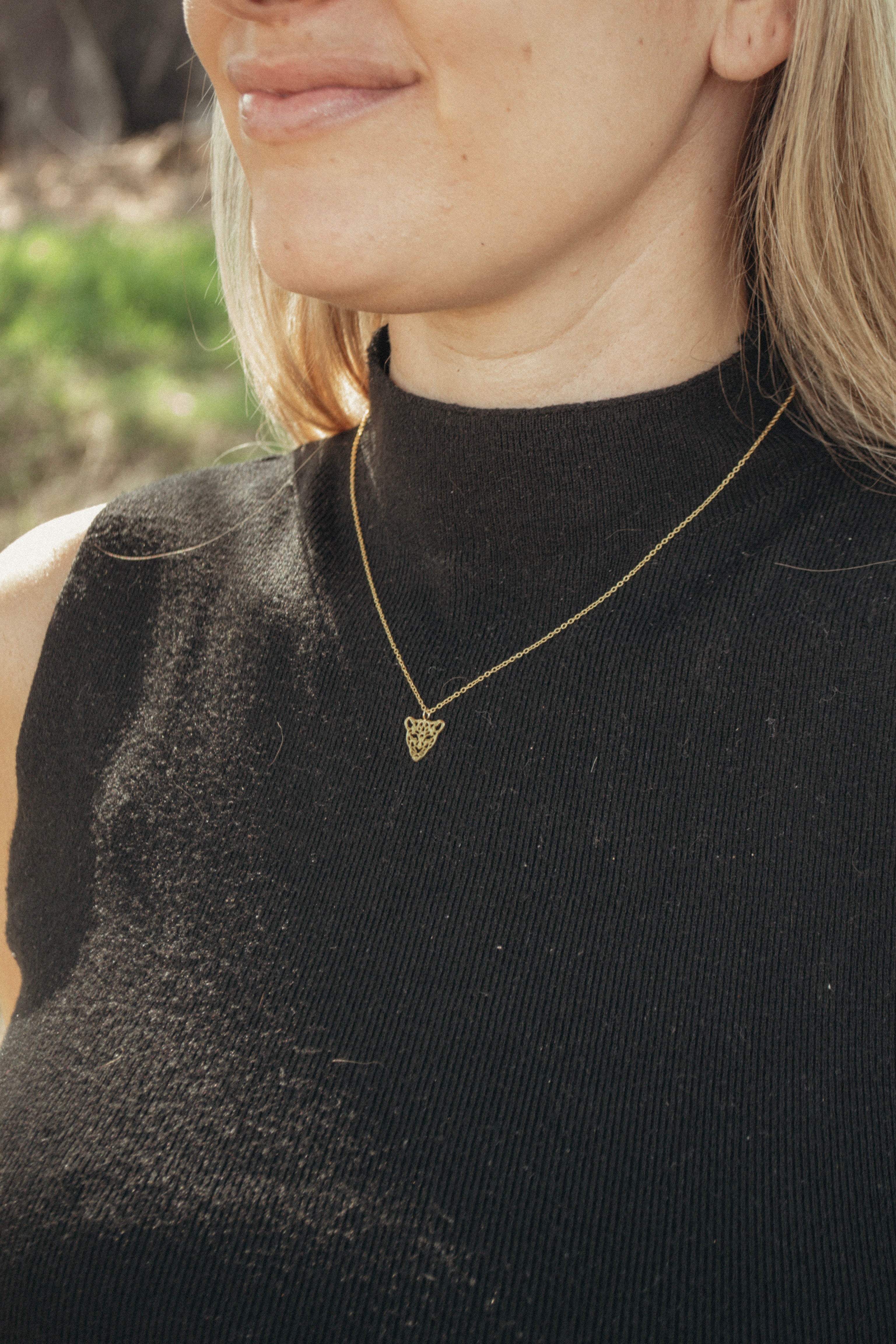 Leopard Face Pendant