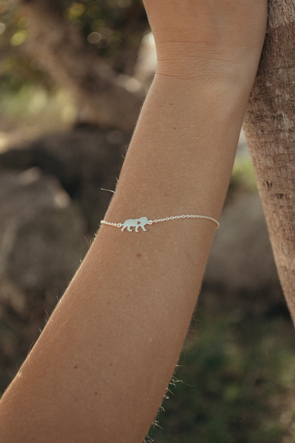 Lion with Heart Cutout Bracelet