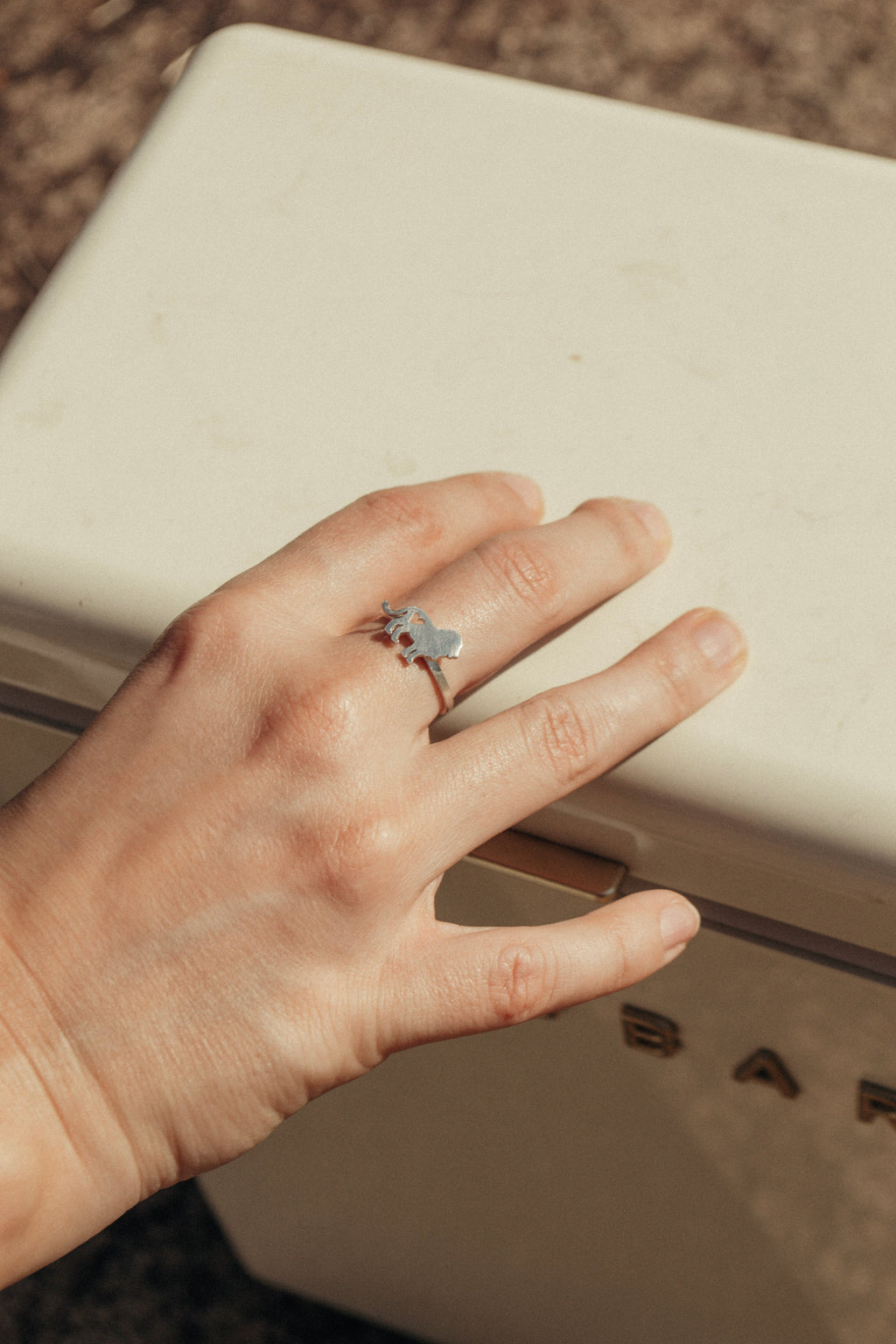 Lion with Heart Cutout Ring