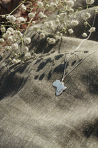Solid Africa Map Pendant with "Love" Engraved