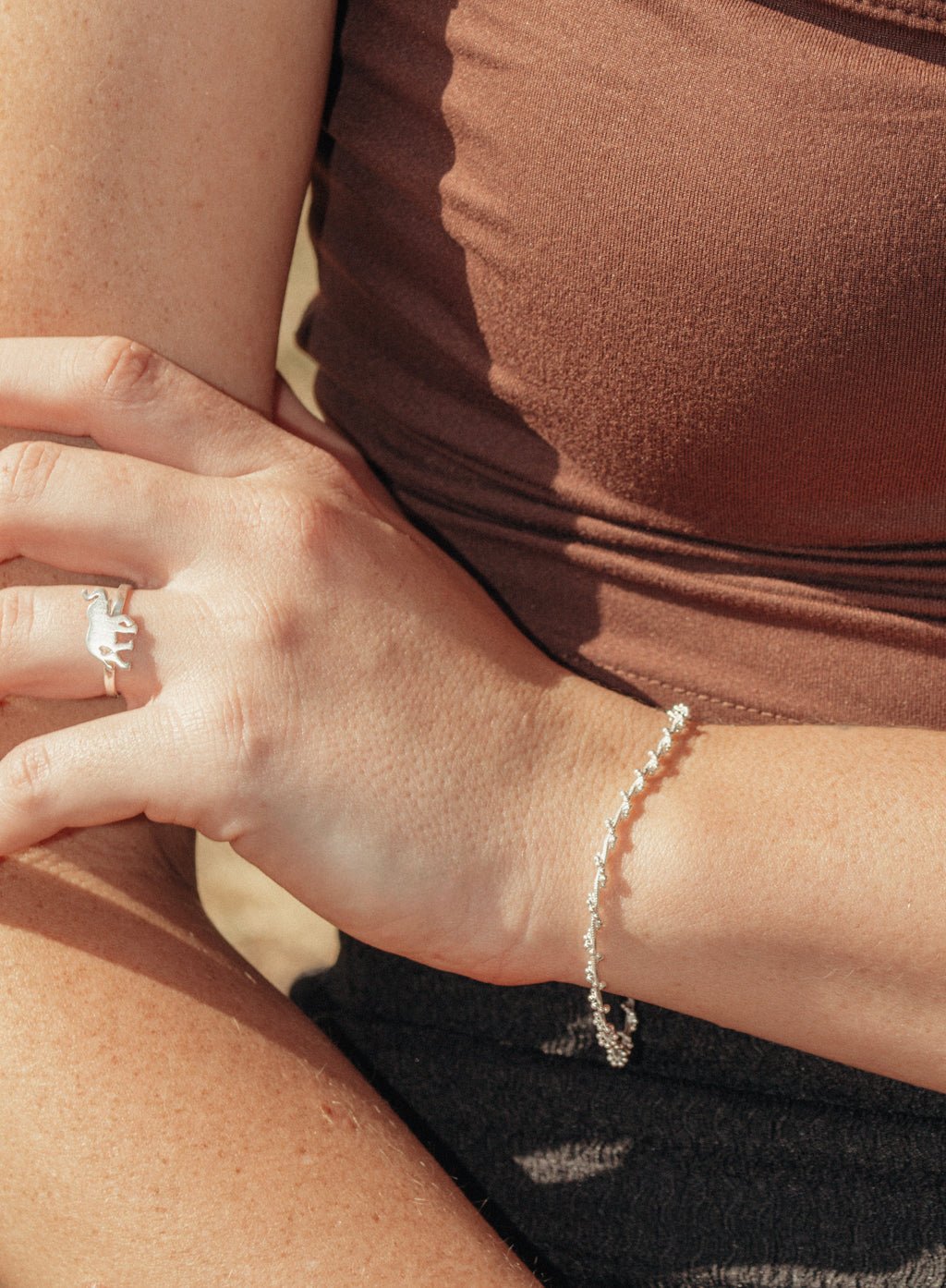 Snake twisted Ball Bead Bracelet